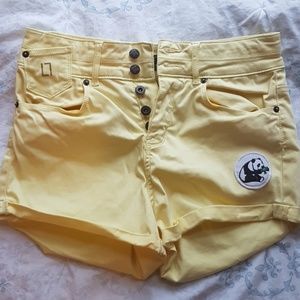 Yellow Highwaisted Shorts